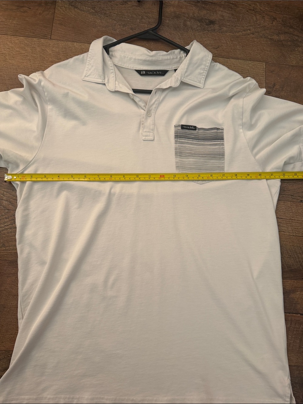 Travis Mathew Polo with Striped Chest Pocket - Picture 6 of 6